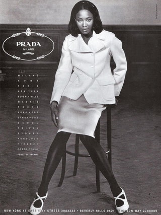 Наоми Кэмпбелл для Prada 1994 год.