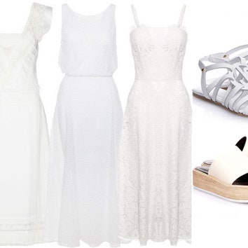 Белым бело: скидка 30% на платья и сандалии для летнего уикенда