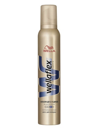 Мусс для укладки волос quotОбъем до 2х днейquot экстрасильной фиксации Wellaflex Wella.