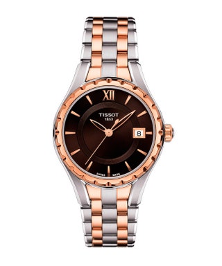 Часы из стали с PVDпокрытием из розового золота 31thinsp250 руб. Tissot.