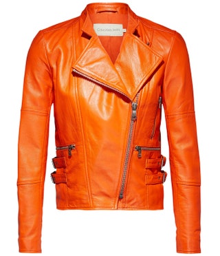 Кожаная куртка 37 000 руб. Calvin Klein.