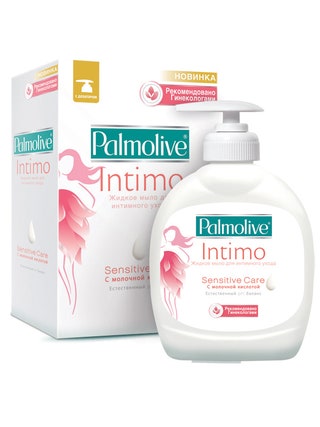 Palmolive Intimo Sensitive Care с молочной кислотой.