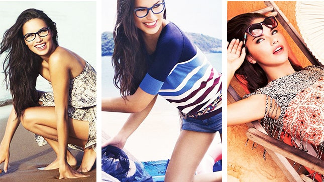 Бразильские каникулы Адриана Лима в рекламной кампании Vogue Eyewear весналето 2015