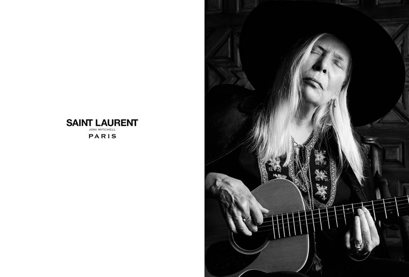 Рекламные кампании Saint Laurent и Cline с Джонни Митчелл и Джоан Дидон | Allure