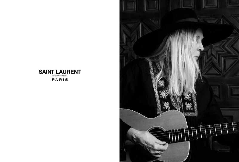 Рекламные кампании Saint Laurent и Cline с Джонни Митчелл и Джоан Дидон | Allure