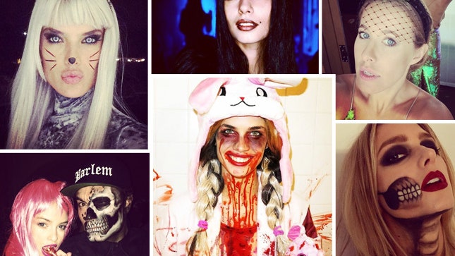 Комната страха образы знаменитостей на Хэллоуин на фото в инстаграме