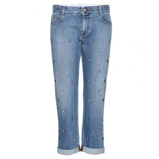 Джинсы декорированные стразами 25 220 руб. Stella McCartney