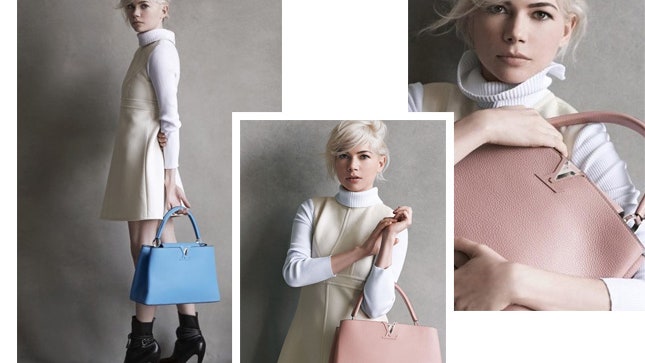 Бархатный сезон Мишель Уильямс в рекламе аксессуаров Louis Vuitton осеньзима 20142015