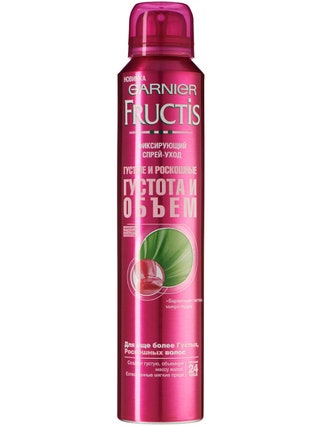 Фиксирующий спрейуход Fructis quotГустота и объемquot Garnier.