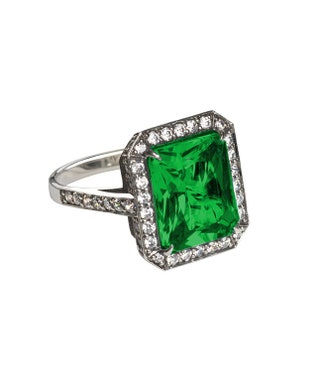 Кольцо серебро белые топазы зеленый агат 30thinsp000 руб. Axenoff Jewellery.