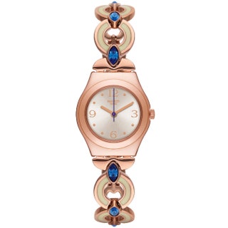 Часы из стали со стразами и эмалью 5000 руб. Swatch