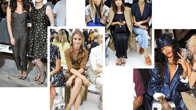 В первом ряду знаменитости и редакторы моды на Неделе моды в НьюЙорке