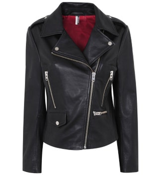 Кожаная куртка 8999 руб. Topshop.