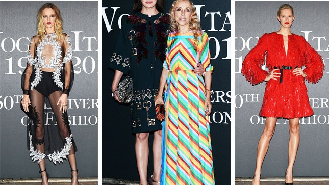 50 лет Vogue Италия топмодели фотографы и дизайнеры на главной модной вечеринке в Милане