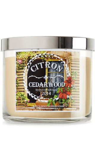 Свеча Citron Cedarwood Bath  Body Works. Кедр смесь цитрусовых зеленый мох