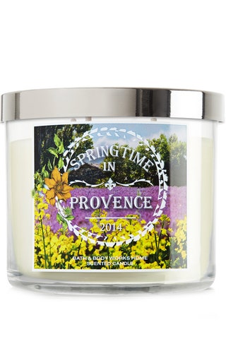Свеча Springtime in Provence Bath  Body Works. Свежая малина сочные персики цитрусовые