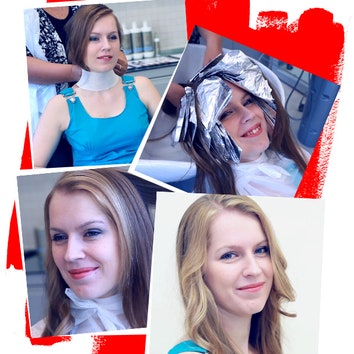 До и после: окрашивание с эффектом выгоревших волос