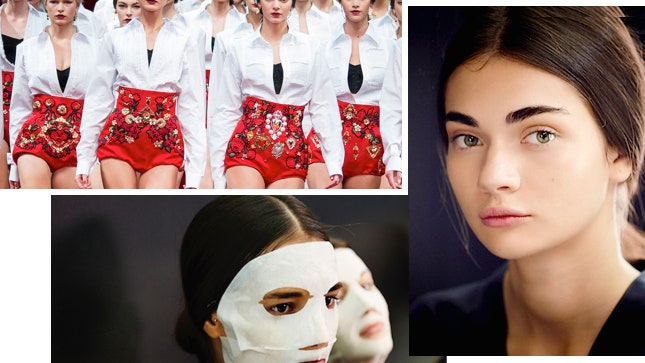 Секрет сияющей кожи моделей маска Aurealux Dolce  Gabbana