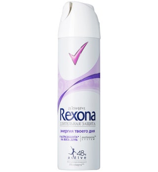 Антиперспирантаэрозоль «Энергия твоего дня» 105 руб. Rexona