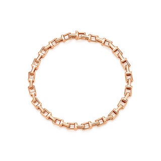 Браслет Tiffany T Narrow Chain розовое золото 18 каратов