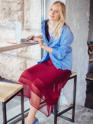 Вещи oversize очень комфортны. Мой выбор — свободная рубашка