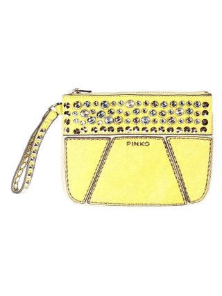 Клатч из кожи с декором из металла и стразов 8200 руб. Pinko