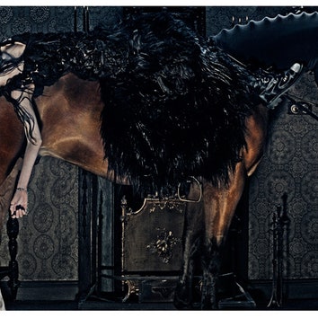 Рыцарь печального образа: Эди Кэмпбелл в рекламе Alexander McQueen осень-зима 2014/2015