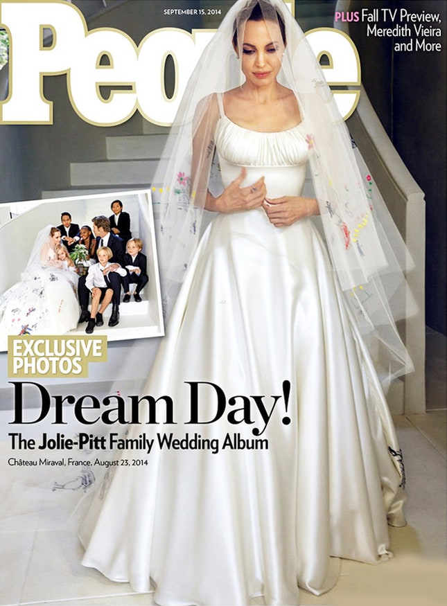 Свадьба Анджелины Джоли и Брэда Питта фото из журналов People и Hello