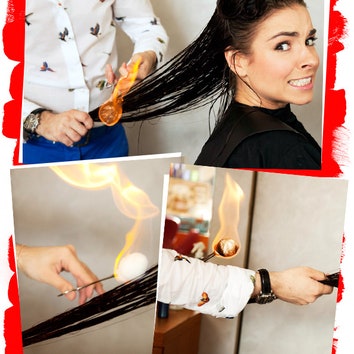 Экстремальная бьюти-инспекция от Ирены Понарошку: лечение волос огнем