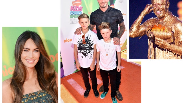 Kids' Choice Sports Awards 2014 Дэвид Бекхэм и Меган Фокс на церемонии в ЛосАнджелесе