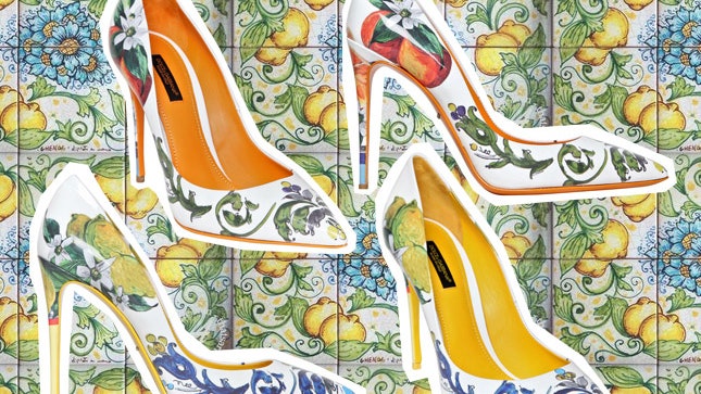 Любовь к цитрусовым Dolce  Gabbana создали туфли для Luisa Via Roma
