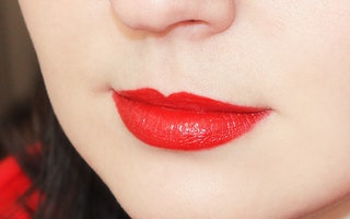 Rouge Pur Couture от Yves Saint Laurent сразу после нанесения.
