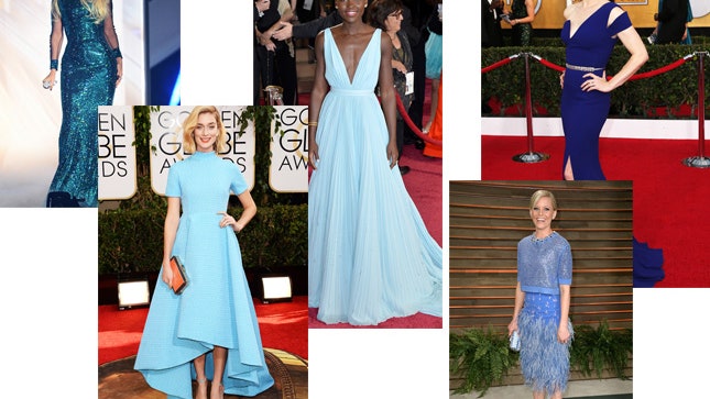 Звездный тренд платья всех оттенков синего