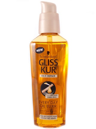 Ухаживающий эликсир для волос Gliss Kur.