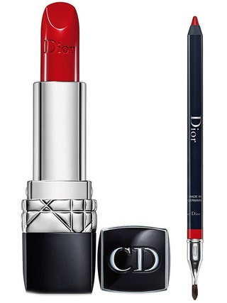 Помада и карандаш Rouge Dior 999.