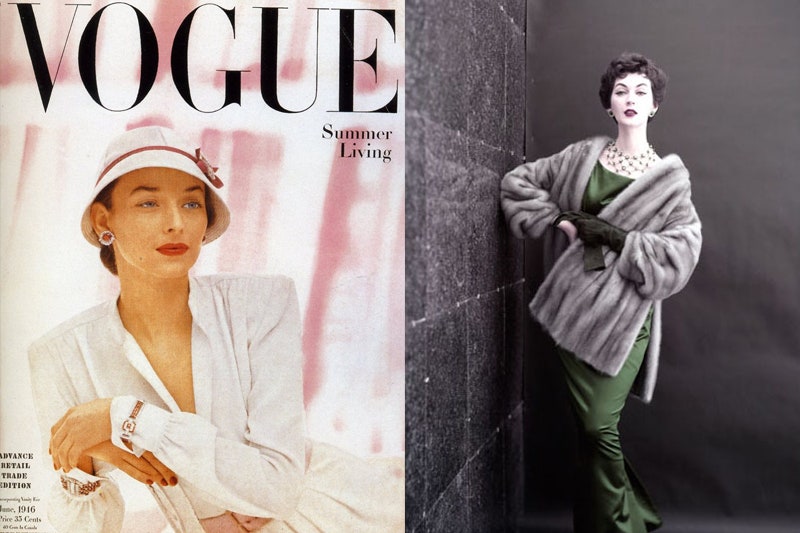 Дориан Ли на обложке Vogue и Довима в фотосессии Ричарда Аведона