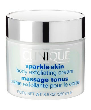 Отшелушивающий крем Clinique Sparkle Skin Body Exfoliating Cream  . Особенно хорош летом так как за счет ментола бодрит...