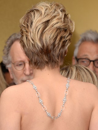 Дженнифер Лоуренс на церемонии награждения Оскар 2 марта 2014 года.