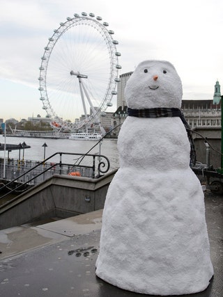 Снеговик в Лондоне .