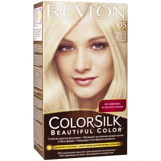 Стойкая краска без аммиака ColorSilk 05 «Ультра светлорусый пепельный» 249 руб. Revlon
