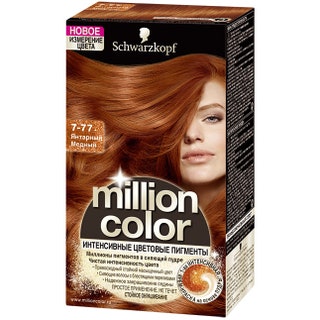 Кремкраска на основе пудры Million Color 777 «Янтарный медный» 260 руб. Schwarzkopf