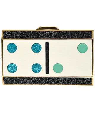 Anya Hindmarch клатч из металла и кожи ската  цена по запросу.