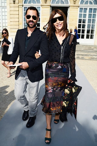 Карин Ройтфельд на показе Christian Dior