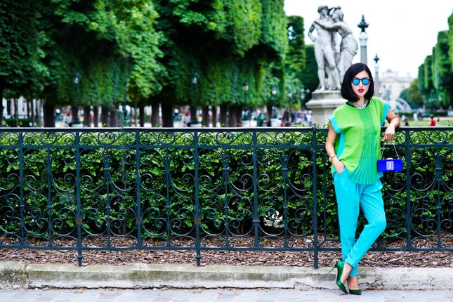Париж я люблю тебя модная съемка с блогером Gary Pepper Girl Николь Уорн
