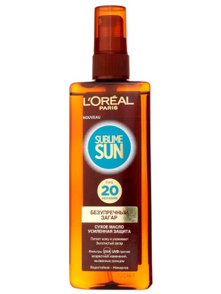 LOral Paris  масло Sublime Sun SPF 20 480 руб. Тестировалось на Мальдивах 29 °C.  Быстро «проявил» загар. Надежно ...