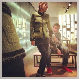 Ксения Собчак и Максим Виторган в бутике Chanel