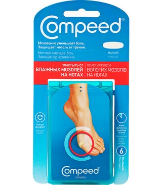 Пластырь от влажных мозолей 300 руб. за 6 штук Compeed