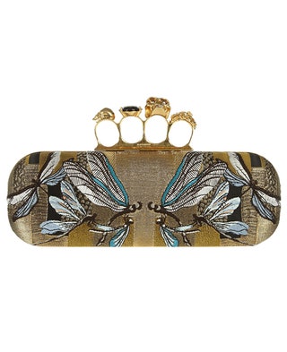 Клатч из металла атласа и стразов 45 000 руб. Alexander McQueen