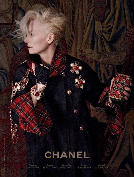 Тильда Суинтон в рекламной кампании Chanel