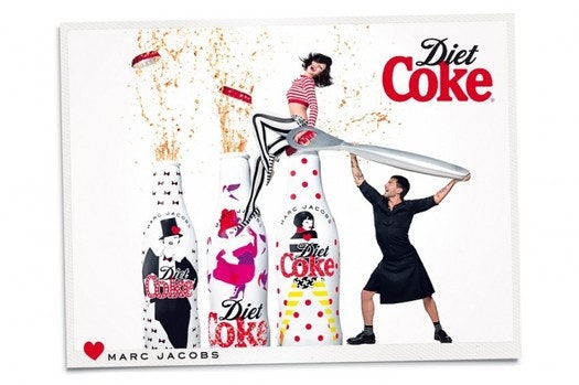 Марк Джейкобс и Гинта Лапина в рекламе Diet Coke